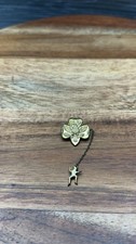 Vintage 1960s Girl Scouts Brownie Elf Dangle Charm Traditional Membership Pin  picture