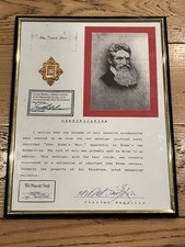 FRAMED STRANDS OF HAIR BELONGING TO JOHN BROWN picture
