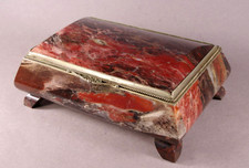 Jasper Stone Box.Vintage Very Rare Box USSR Casket/ Stone Box/trinket box (№005) picture