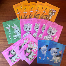 Friskies Vintage All Occasion MCM Greeting Card Box Set 16 Cards w/ Envelopes picture