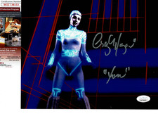 TRON actress Cindy Morgan (d) autograph 8x10 sexy color photo JSA Certified * picture