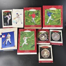 Lot of 9 Hallmark Sports Xmas Ornaments At the Park Baseball Heroes Dad Gift MLB picture
