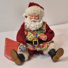 Rare Vtg Dept 56 Clothtique Possible Dreams Santa W/Brass Hang Tag & Sale Tag picture