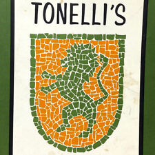 1971 Tonelli's Italian Restaurant Menu Napa-Vallejo Highway American Canyon Map picture