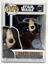 Funko Pop Star Wars Darth Vader Damaged Helmet #637 Special Edition w/Protector picture