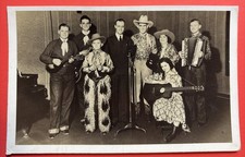 Vintage 1930s-40s Real Photo Postcard RPPC Country Western Music Band Cowboy picture