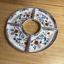 Booths Silicon China Green Parrot Four Piece Hors D’oeuvres Set picture