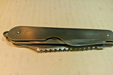 VINTAGE GEORGE SCHRADE TYPE STAINLESS CAMPER KNIFE picture