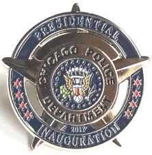 CHICAGO Police 2017 DONALD TRUMP Presidential Inauguration Lapel Pin - SILVER picture