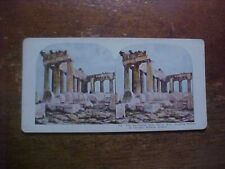 THE PARTHENON, ATHENS GREECE, Antique stereoviews card stereoscopic photograph picture