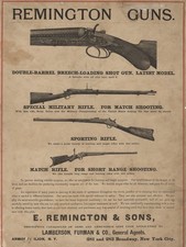 c. 1880's Remington Guns Advertising Broadside for Lamberson, Furman & Co NYC picture