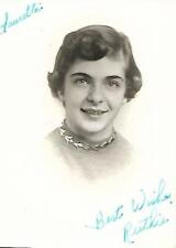 Found Photo bw 1950's HIGH SCHOOL GIRL Original Portrait YOUNG WOMAN 15 28 D picture