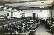 1930s Bakersfield California Cocktail Lounge Motel Inn RPPC Postcard 26-2280 picture