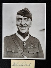 Superb Vintage 4.5x 2 Album Page Signed by WWI MOH Flying Ace Eddie Rickenbacker picture