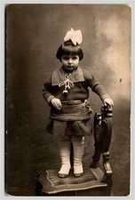 1924 Poland Girl Portrait Postcard Lodz Photographer To Mr Harry Berki NYC picture