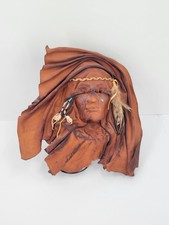 Vintage Handmade Native American Leather Wall Mask      picture