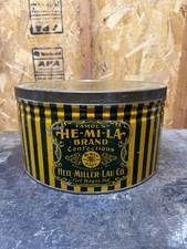 Vintage He-Mi-La Brand Confections Tin Fort Wayne Indiana Antique Candy picture