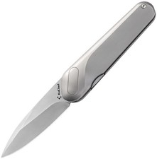 KniClad Knives Ginren Linerlock Silver Gray Titanium Folding S35VN Knife K0012 picture