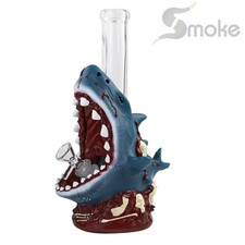 Shark 10inch Glass Bongs and Water Pipes Smoking 'Beaker' Bongs Hookah 14mm bowl picture