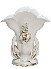 Antique Carl Tielsch Altwasser Vase Porcelain Gold Gilt Applied Roses picture