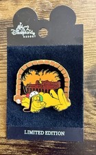 Disneys Shopping Advent Series Pluto Sleeping In Front Of Fireplace LE 1000 picture