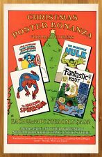1985 Marvel Comics Posters Vintage Print Ad/Poster Christmas Spider-Man Hulk 80s picture
