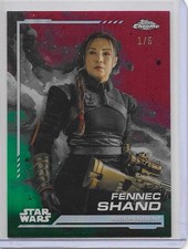 Fennec Shand - 2024 Topps Chrome Star Wars #20 Skywalker Red Refractor /5 picture