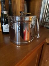 MCM Williams Somoma Stainless Steel Ice Bucket With Tongs picture