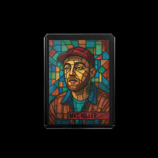 Mac Miller Custom Trading Card Stained Glass Style Hip Hop Rap Fan Art Rare picture
