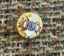 VTG 1950's IOF Independent Order of Foresters Hat Lapel Pin Pinback Tie Tac picture