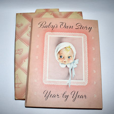 Vintage 1940s New Baby Congratulations Scrapbook - Over 50 Greeting Cards w/Eps picture