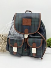 Vintage Disney Store Black Watch Tartan Plaid Mickey Since 1928 Backpack NWT picture