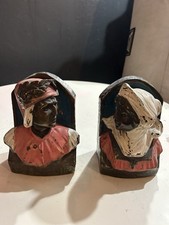 Vintage Pompeian Bronze Dante And Beatrice Metal Bookends picture