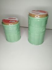 TableCraft Coca-Cola Jadeite Glass 24oz And 38oz Canister w Lid Coke Jar New picture