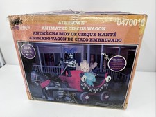 NEW RARE GEMMY Happy Halloween Airblown Animated Circus Wagon # 0470018 picture