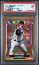 2014 Bowman Chrome #130 Jon Lester Gold Refractor /50 PSA 9 picture