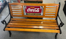 Vintage Coca-Cola Fountain Service Cast Iron Park Bench RESTORED PU ONLY picture