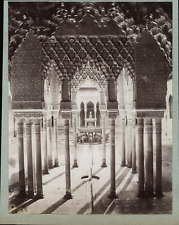 Spain, Granada, Alhambra, The Courtyard of the Lions Vintage Tirage print, Shooting picture