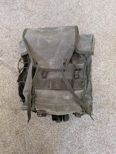 ITALIAN MILITARY 70s Italian Army Backpack Cotton Green picture