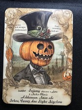 Halloween Wall Decor VINTAGE STYLE Spooky Die Cut Cardboard 5.5 X 7.5” picture
