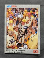 Johnny Rutherford Autographed Signed 1991 AW Sports Card Indy 500 Car Champion  picture