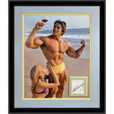 Arnold Schwarzenegger Autographed Cognac on the Beach Deluxe Framed 16x20 Photo picture