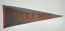 Vintage Ole Miss Wool Pennant University of Mississippi Football READ picture