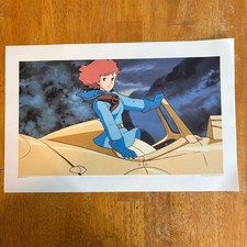 Studio Ghibli Nausicaa Anime Art Print 16x10.5 Official Flying Scene Vintage picture
