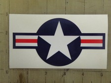 Vintage Star and Bars USAF red/wht/blu decal sticker picture