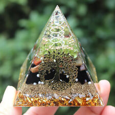 6CM Life Tree Energy Quartz Natural Crystals Orgonite Pyramid Chakra Healing picture