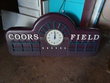 Vintage 1995 Original COORS FIELD CO. Rockies Lighted Beer Baseball Clock 36” picture