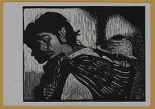 1961 Cuba Mother & Child Cuban Revolution Woodcut Art Cold War USSR Postcard picture