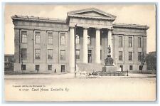 c1905's Court House Building Monument Statue Wagon Louisville Kentucky Postcard picture