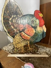 Vintage 1930s Hand Painted Thanksgiving Tom Turkey Harvest Beautiful picture